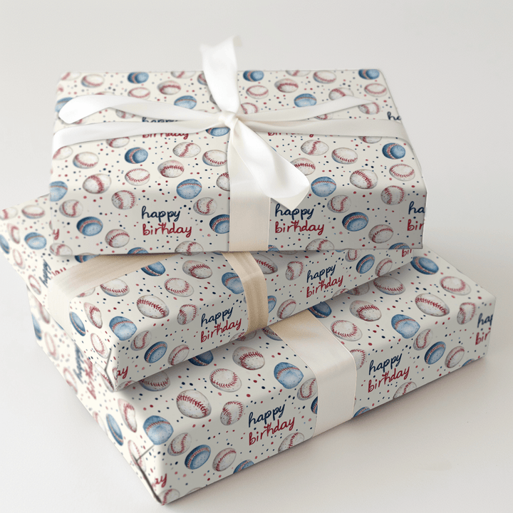Rounding the Bases - Wrapping Paper - Aspen & Arlo