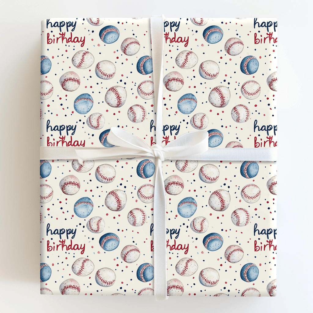 Rounding the Bases - Wrapping Paper - Aspen & Arlo