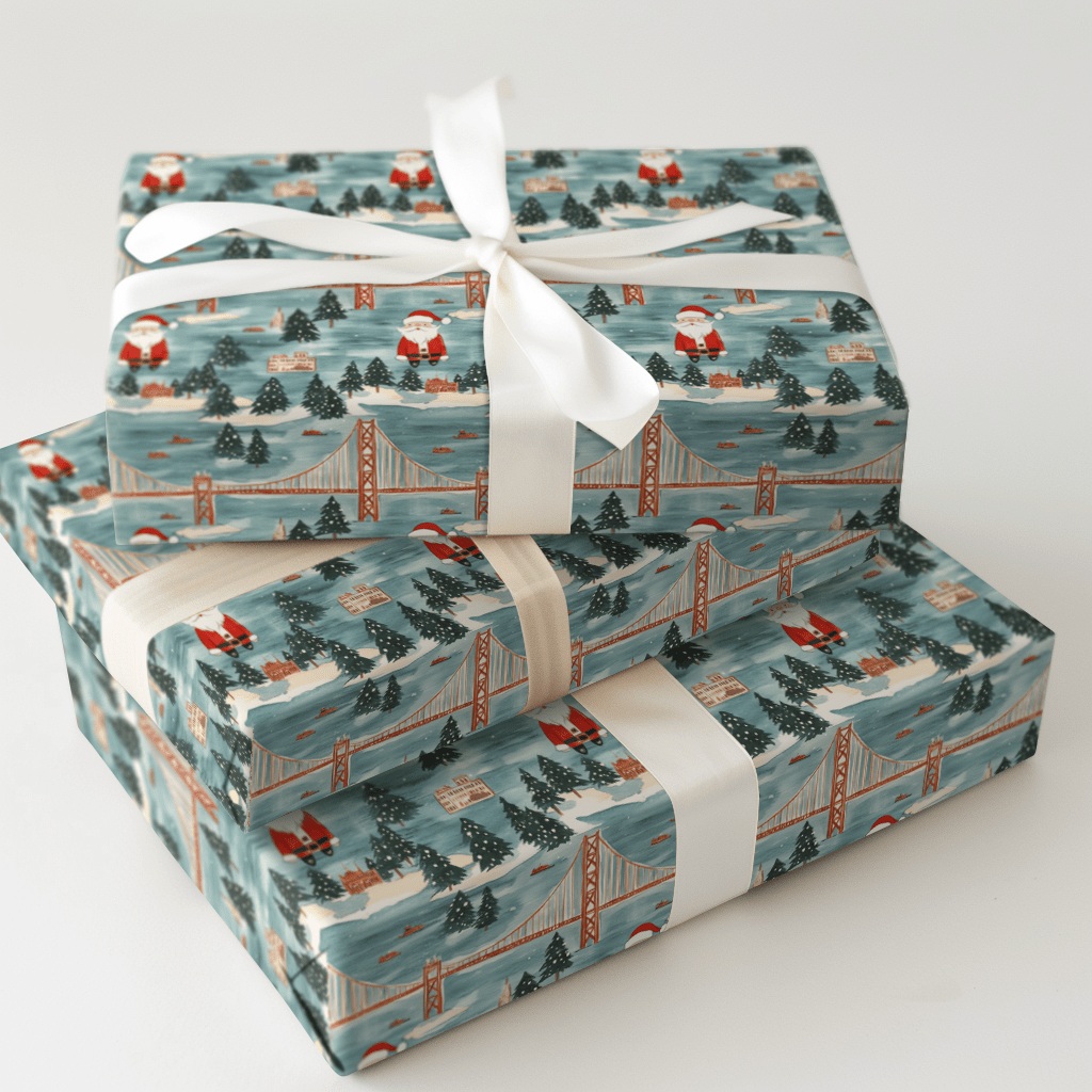 Santa San Francisco - Wrapping Paper - Aspen & Arlo