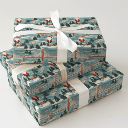 Santa San Francisco - Wrapping Paper - Aspen & Arlo