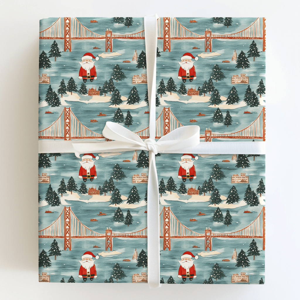 Santa San Francisco - Wrapping Paper - Aspen & Arlo