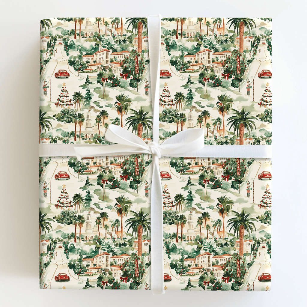 Santa Santa Monica - Wrapping Paper - Aspen & Arlo