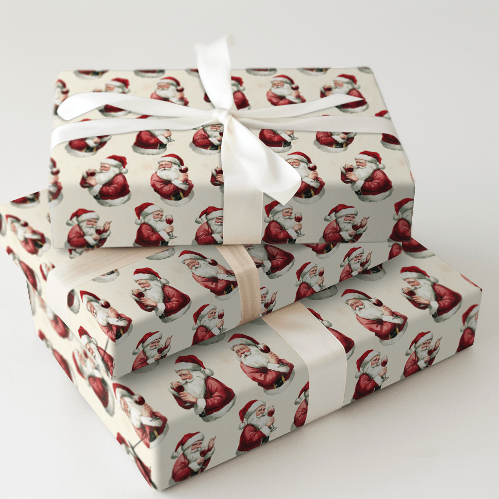 Santa Sommelier - Wrapping Paper - Aspen & Arlo