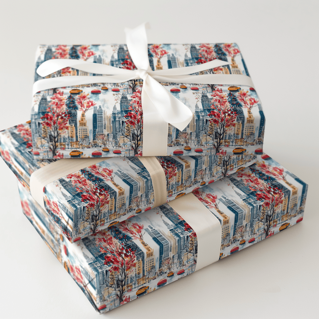 Santa's Windy City - Wrapping Paper - Aspen & Arlo