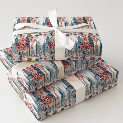 Santa's Windy City - Wrapping Paper - Aspen & Arlo