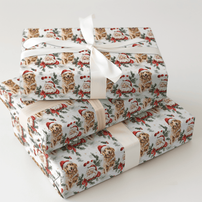 Santas Golden Helper - Wrapping Paper - Aspen & Arlo