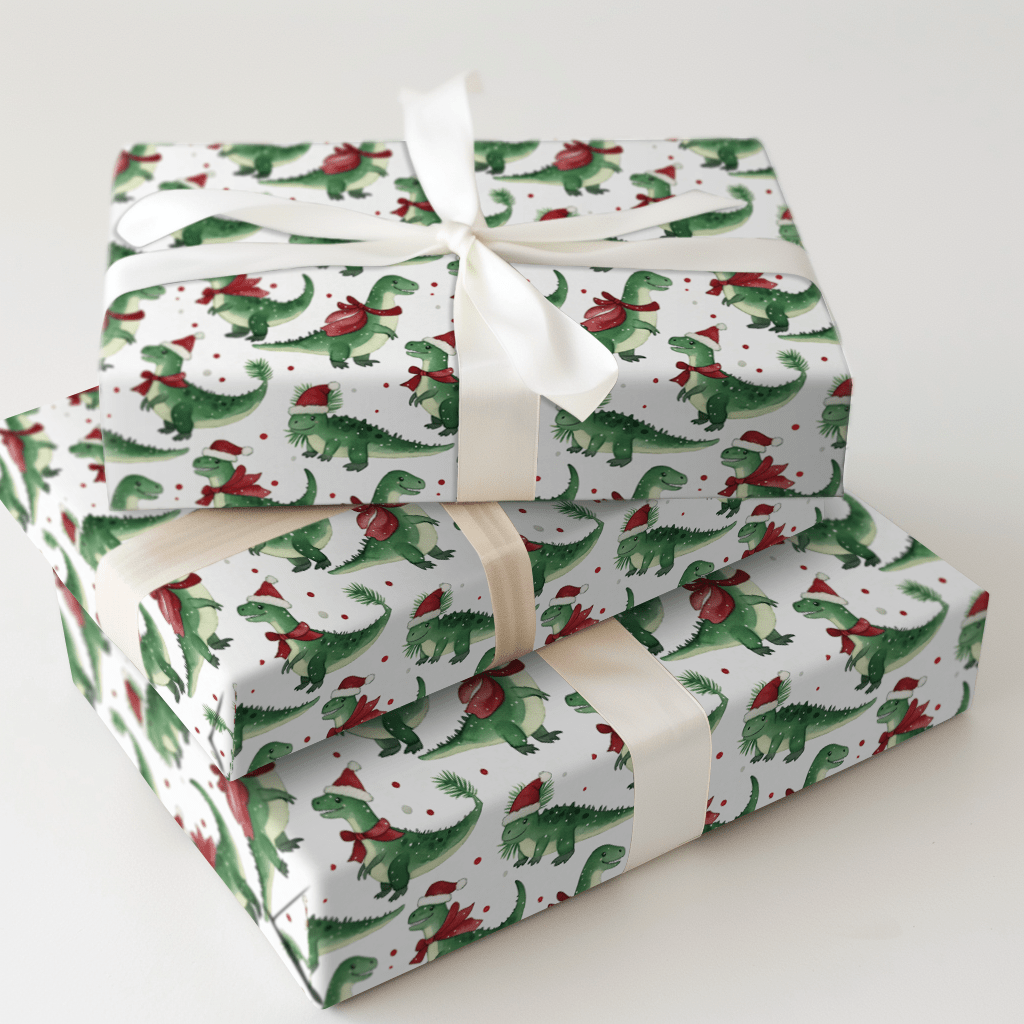 Santasaurus - Wrapping Paper - Aspen & Arlo
