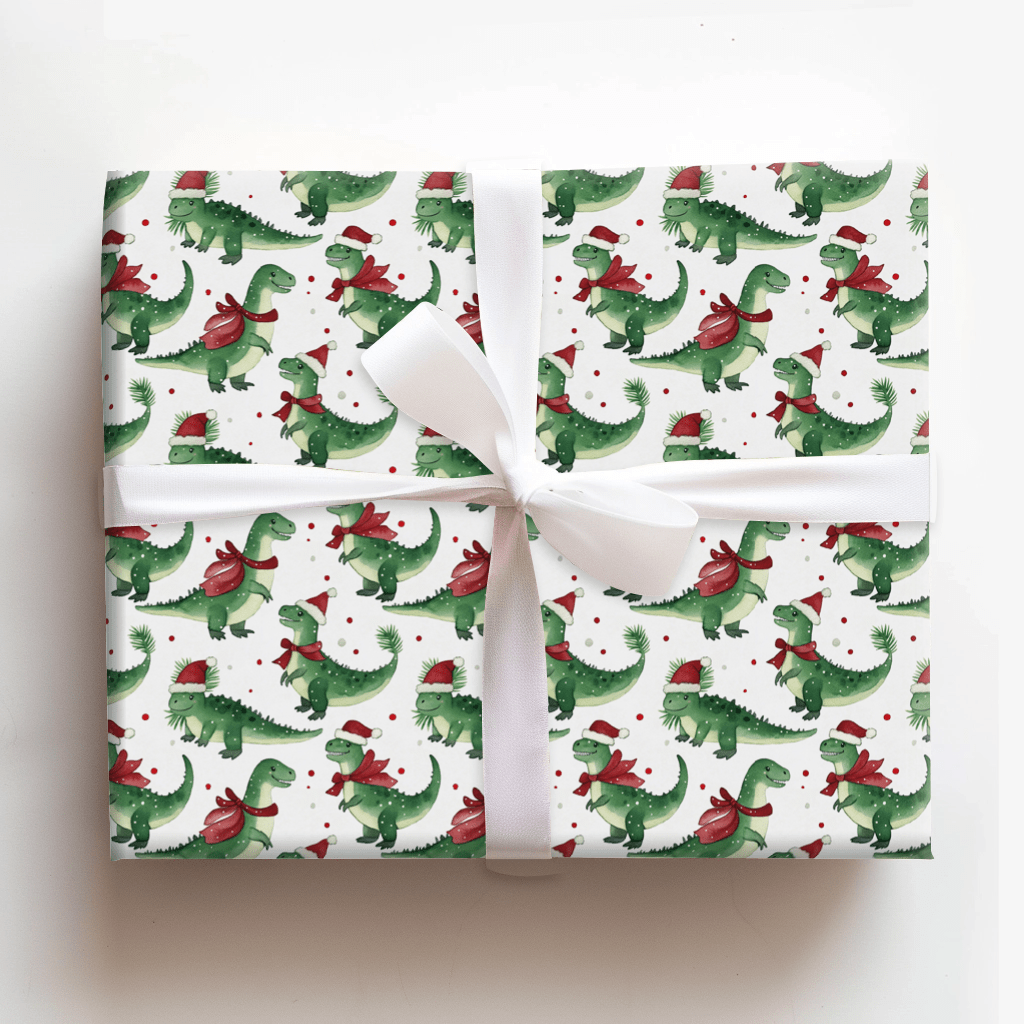 Santasaurus - Wrapping Paper - Aspen & Arlo