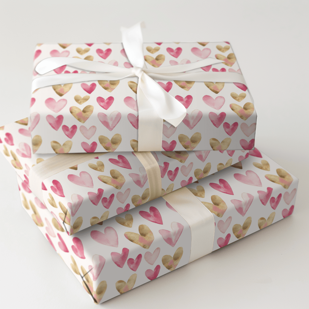 Satin Heartstrings - Wrapping Paper - Aspen & Arlo