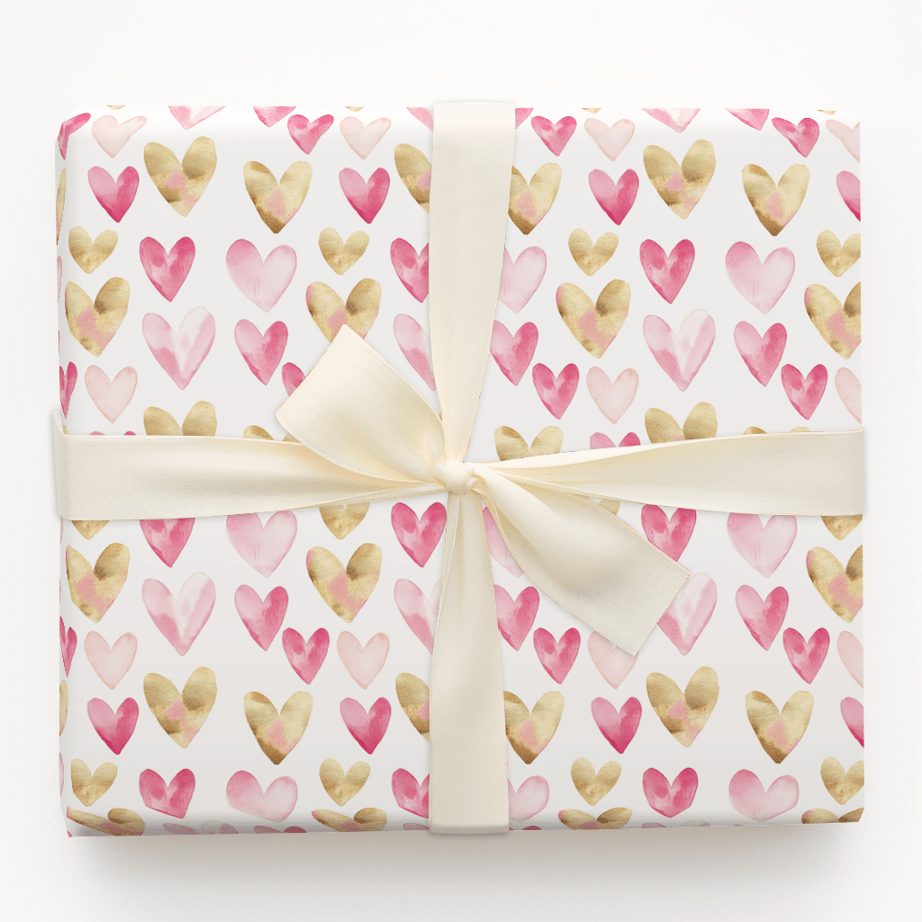 Satin Heartstrings - Wrapping Paper - Aspen & Arlo