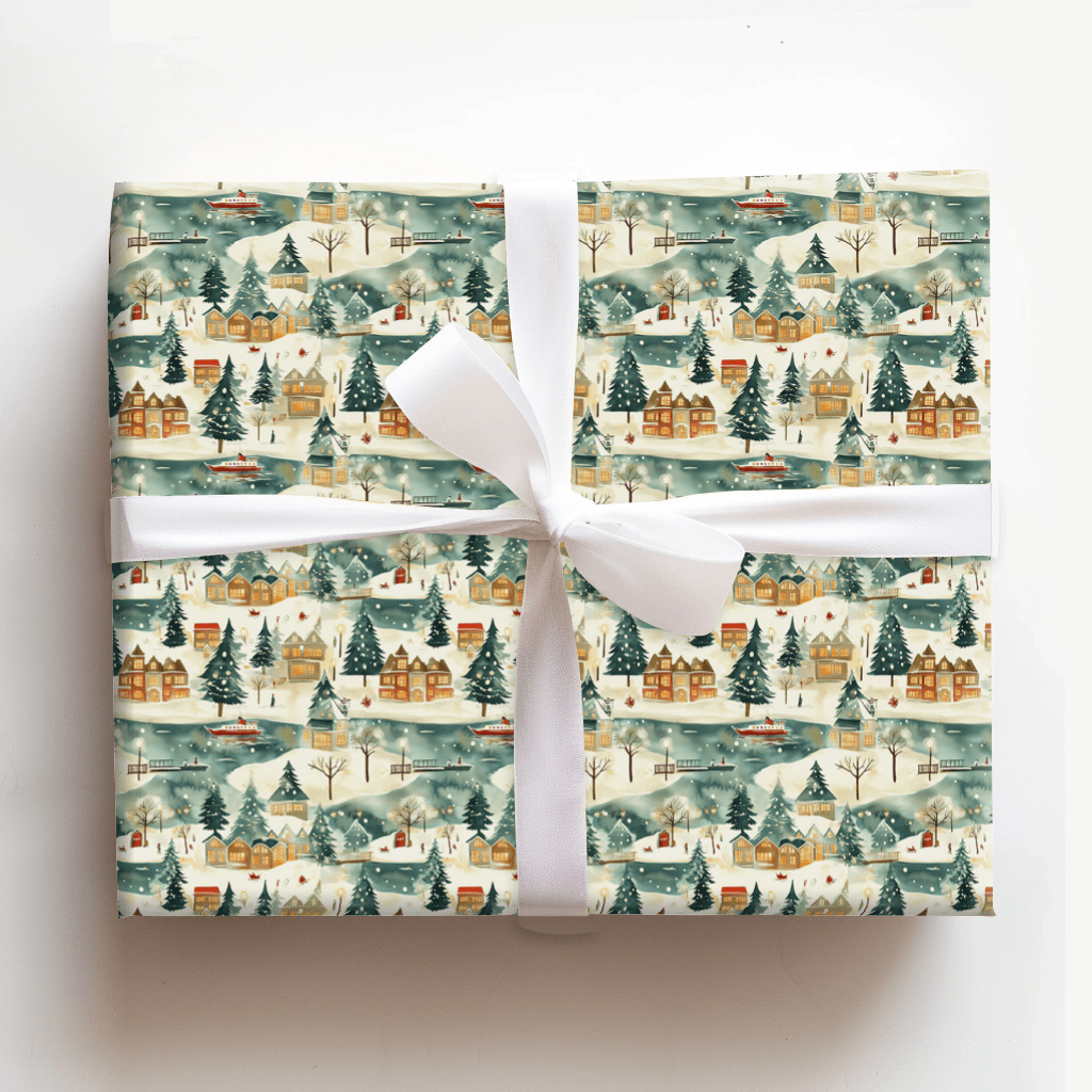 Seattle Snowfall - Wrapping Paper - Aspen & Arlo