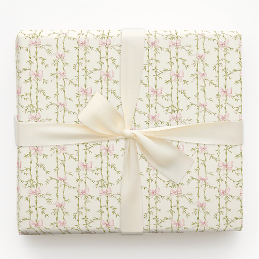 Serene Bows and Bamboo - Wrapping Paper - Aspen & Arlo
