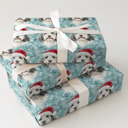 Sheepdog Sleigh Ride - Wrapping Paper - Aspen & Arlo