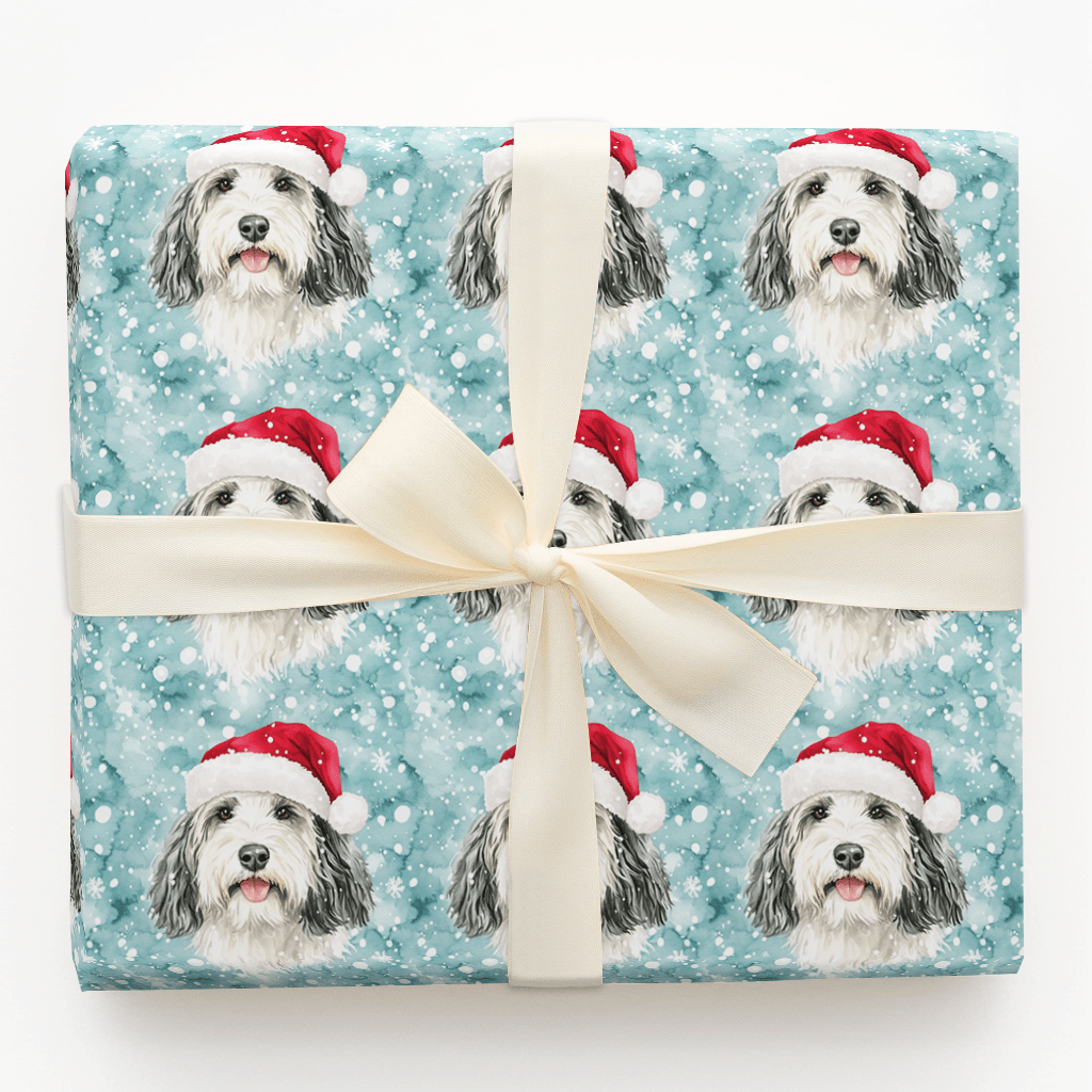 Sheepdog Sleigh Ride - Wrapping Paper - Aspen & Arlo