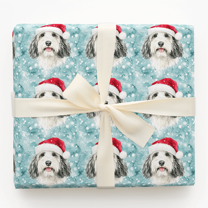 Sheepdog Sleigh Ride - Wrapping Paper - Aspen & Arlo