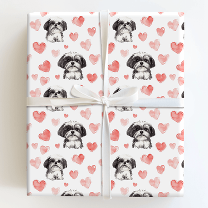Shih Tzu Valentine - Wrapping Paper - Aspen & Arlo