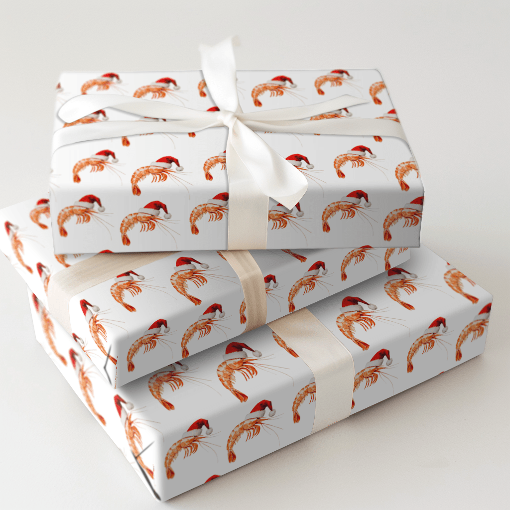 Shrimp and Gifts - Wrapping Paper - Aspen & Arlo