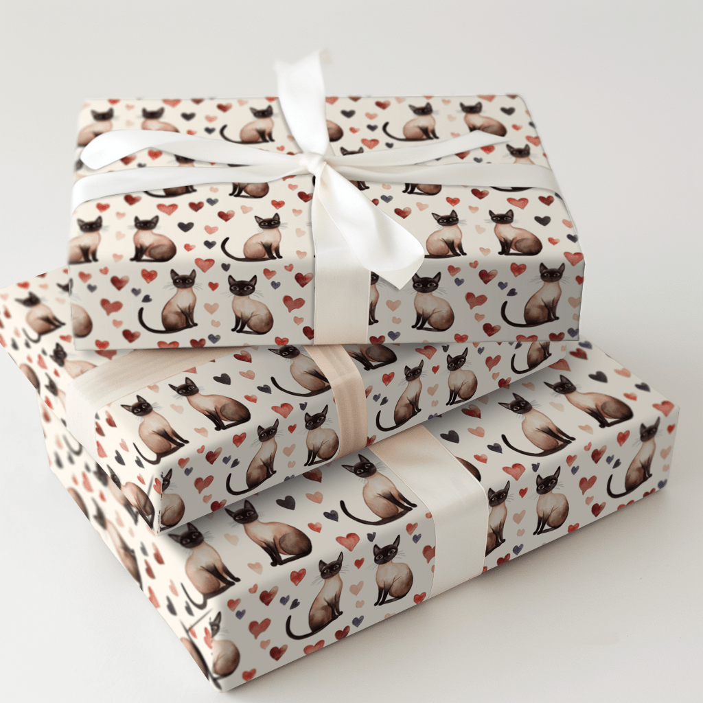 Siamese Valentine - Wrapping Paper - Aspen & Arlo
