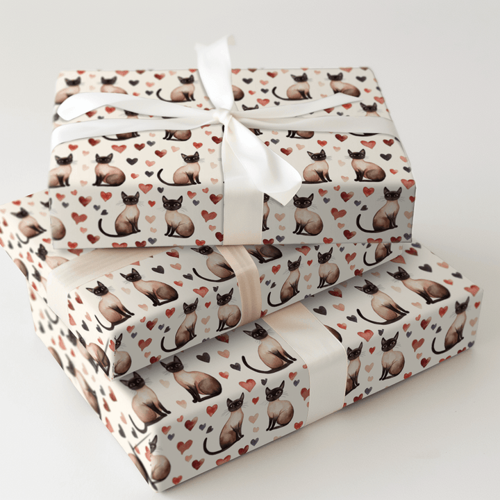 Siamese Valentine - Wrapping Paper - Aspen & Arlo