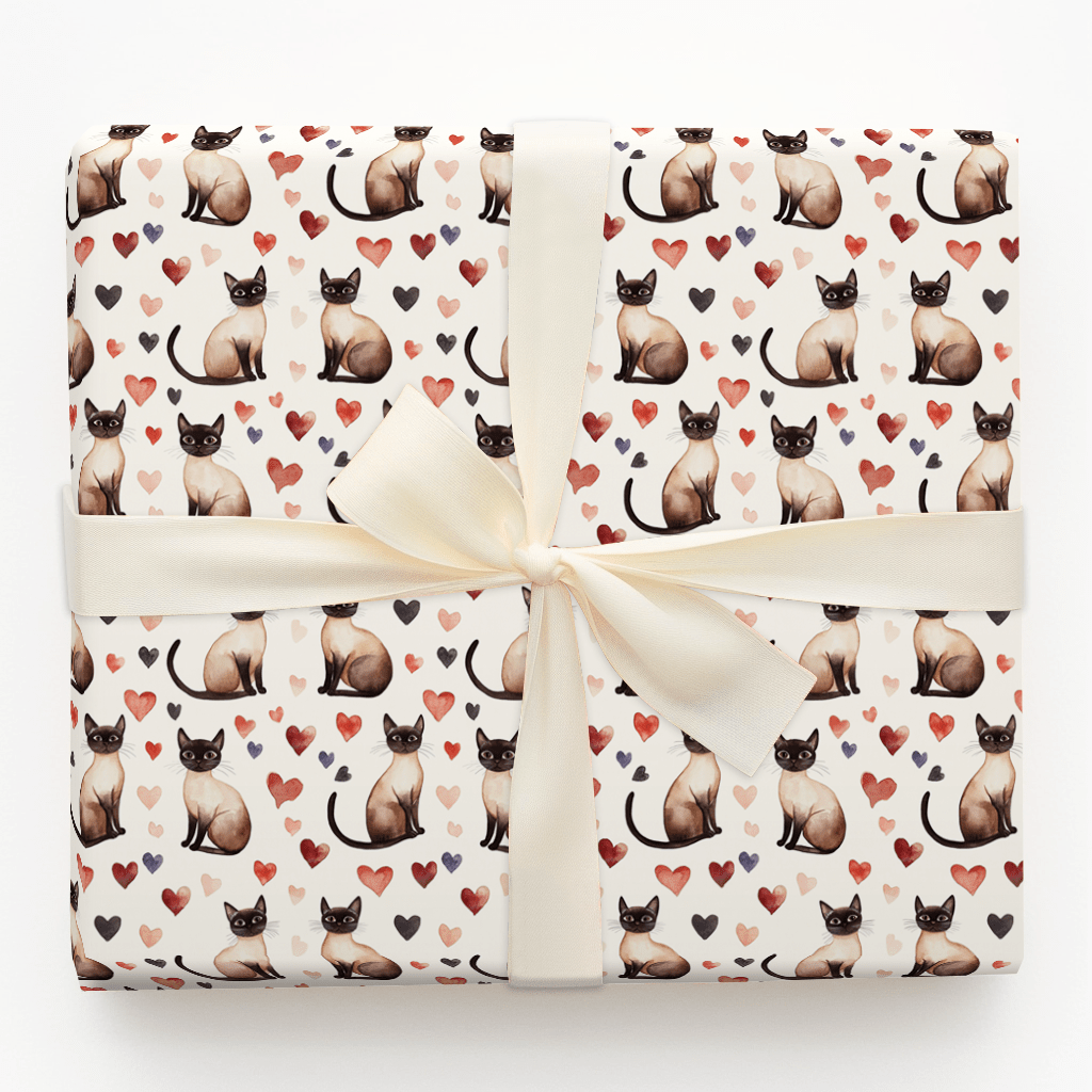 Siamese Valentine - Wrapping Paper - Aspen &amp; Arlo