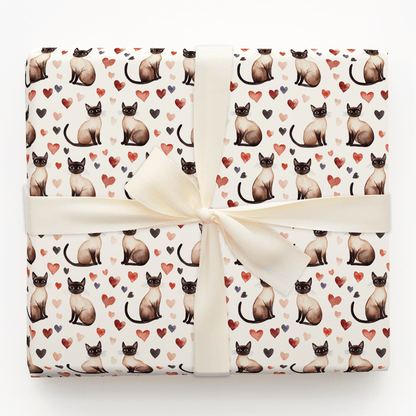Siamese Valentine - Wrapping Paper - Aspen &amp; Arlo