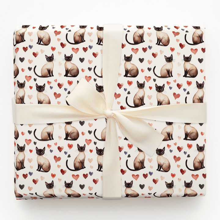 Siamese Valentine - Wrapping Paper - Aspen & Arlo