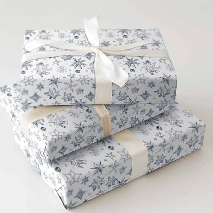 Silver Snowflake - Wrapping Paper - Aspen & Arlo