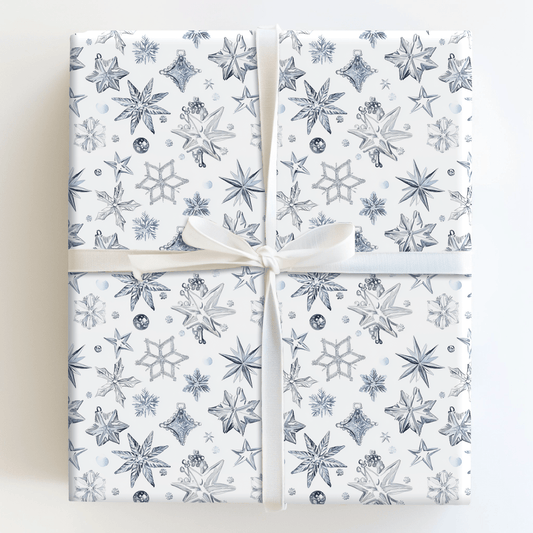 Silver Snowflake - Wrapping Paper - Aspen & Arlo