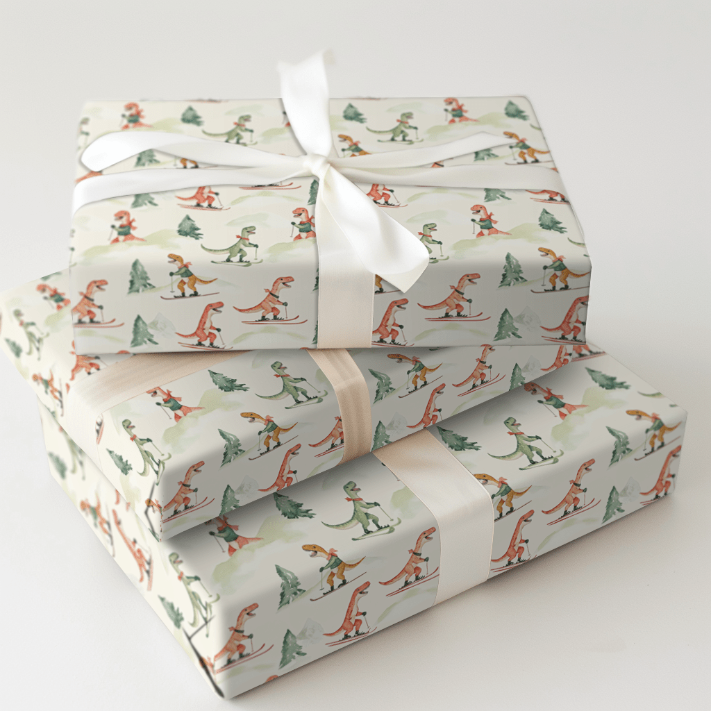 Ski Rex - Wrapping Paper - Aspen & Arlo