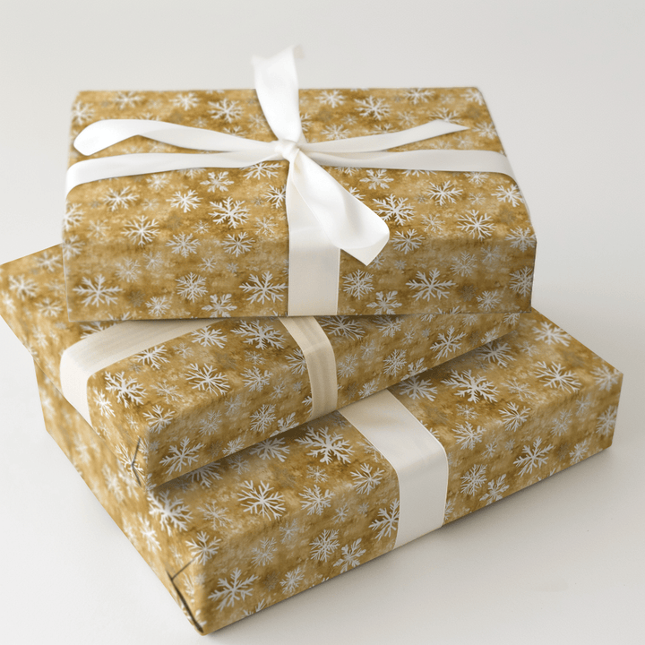 Snow Globe Gold - Wrapping Paper - Aspen & Arlo