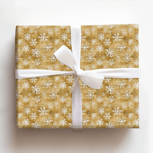 Snow Globe Gold - Wrapping Paper - Aspen & Arlo