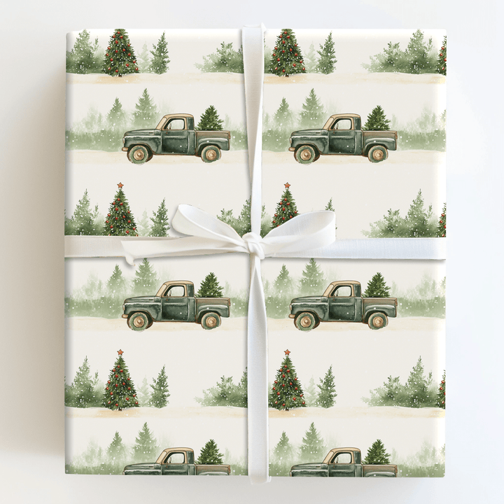 Snowbound Pickup - Wrapping Paper - Aspen & Arlo