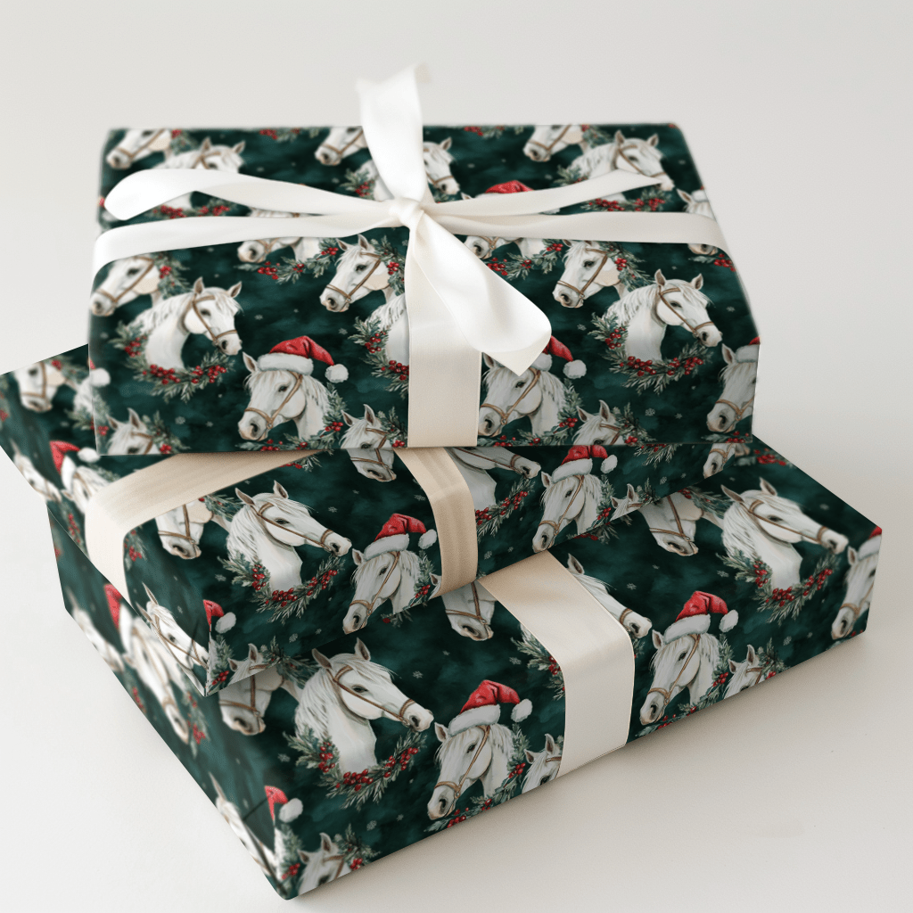 Snowflake Stallion - Wrapping Paper - Aspen & Arlo