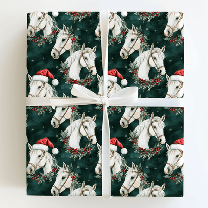 Snowflake Stallion - Wrapping Paper - Aspen & Arlo