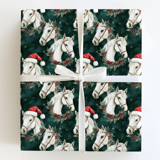 Snowflake Stallion - Wrapping Paper - Aspen & Arlo