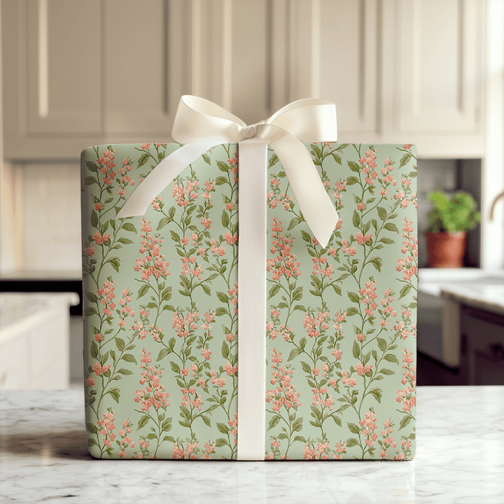 Soft Vines Green - Wrapping Paper - Aspen & Arlo