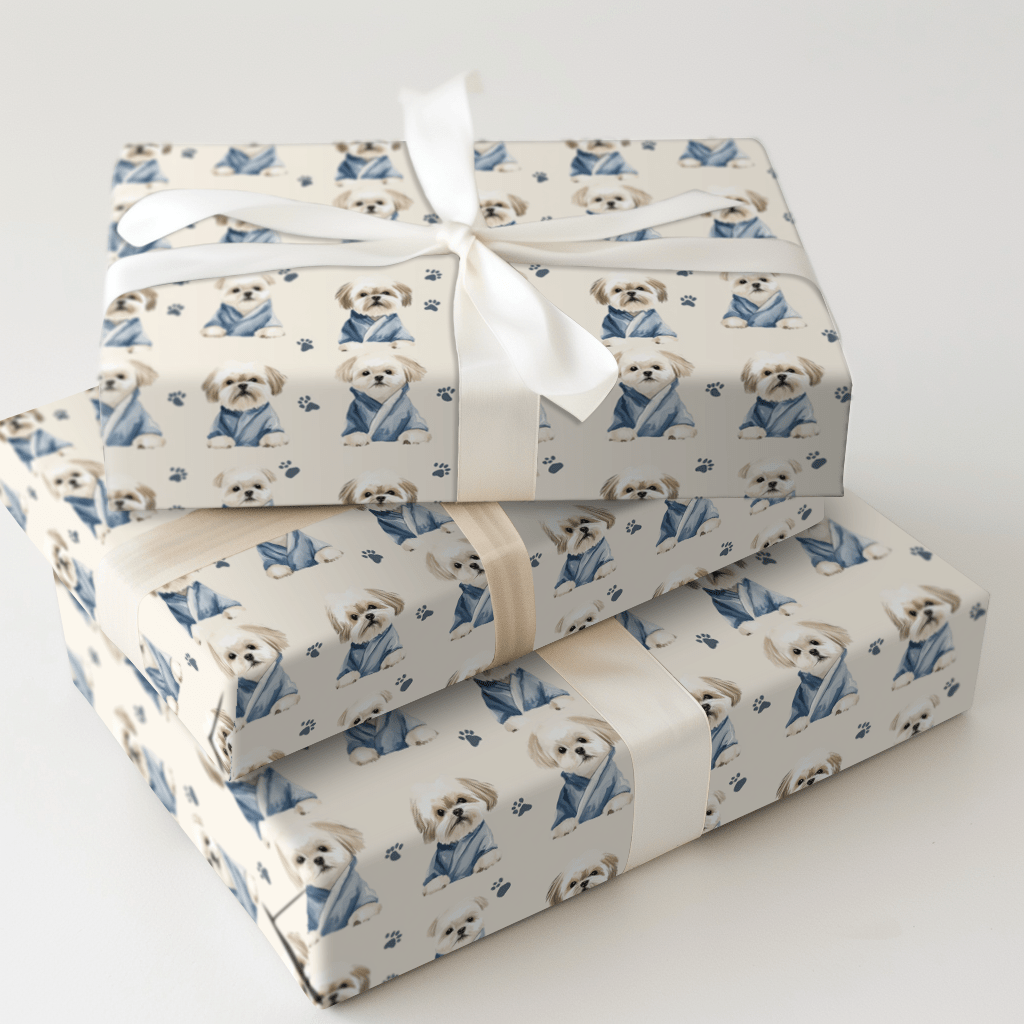 Spa Day with the Shih Tzus - Wrapping Paper - Aspen & Arlo