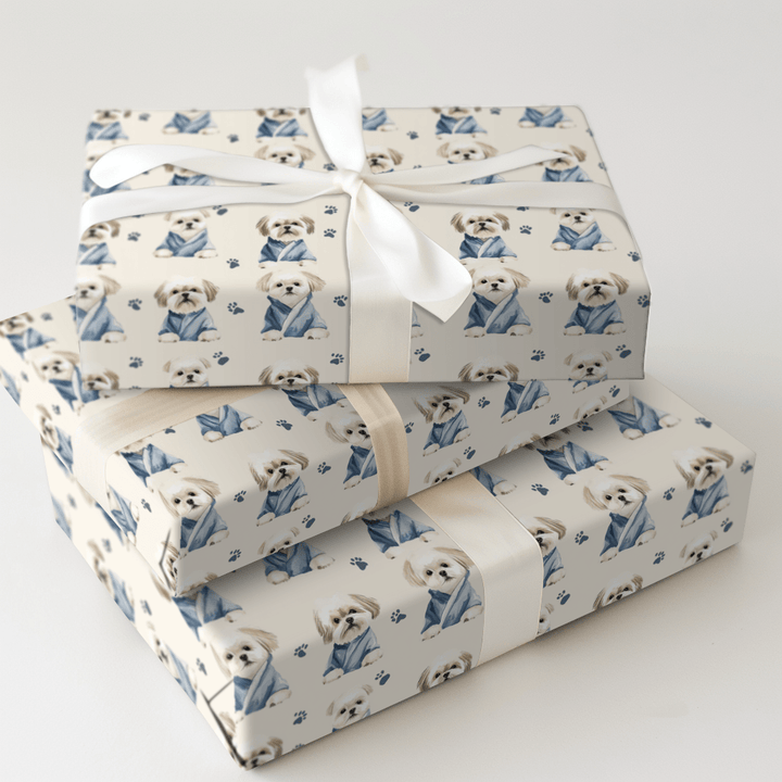 Spa Day with the Shih Tzus - Wrapping Paper - Aspen & Arlo