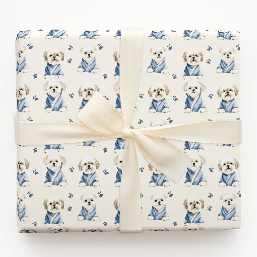 Spa Day with the Shih Tzus - Wrapping Paper - Aspen & Arlo