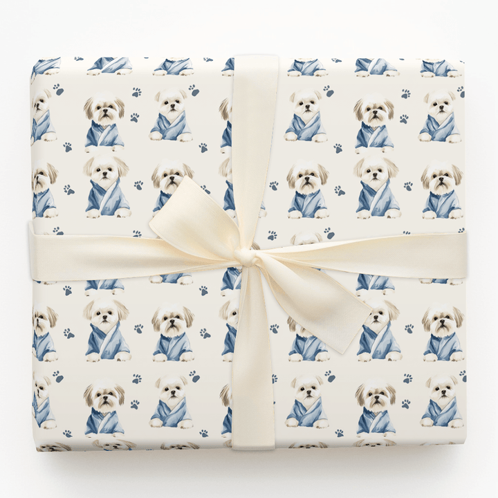 Spa Day with the Shih Tzus - Wrapping Paper - Aspen & Arlo