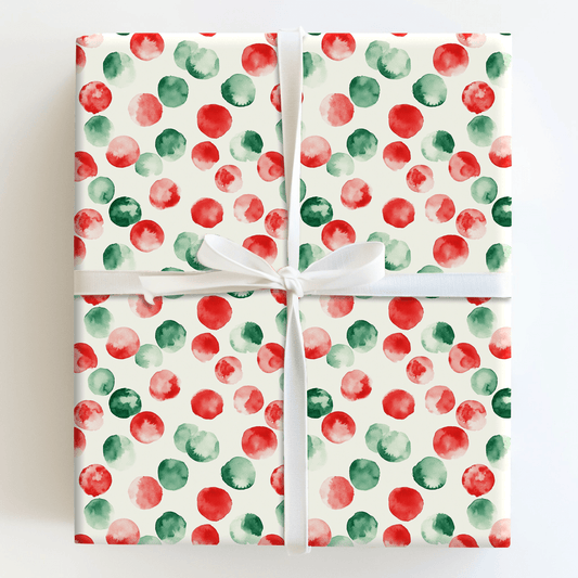 Spotty Santa Party - Wrapping Paper - Aspen & Arlo