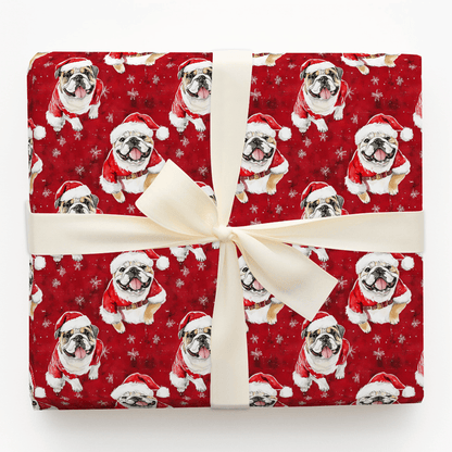 St. Nick Bulldog - Wrapping Paper - Aspen & Arlo