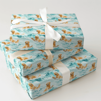 Stay Gold and Wag On - Wrapping Paper - Aspen & Arlo