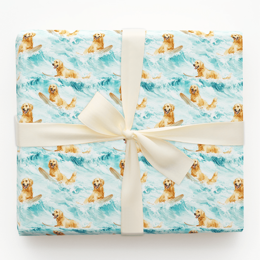 Stay Gold and Wag On - Wrapping Paper - Aspen & Arlo