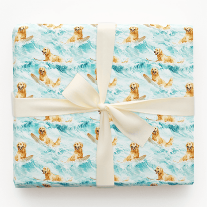 Stay Gold and Wag On - Wrapping Paper - Aspen & Arlo
