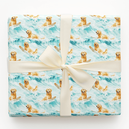 Stay Gold and Wag On - Wrapping Paper - Aspen & Arlo