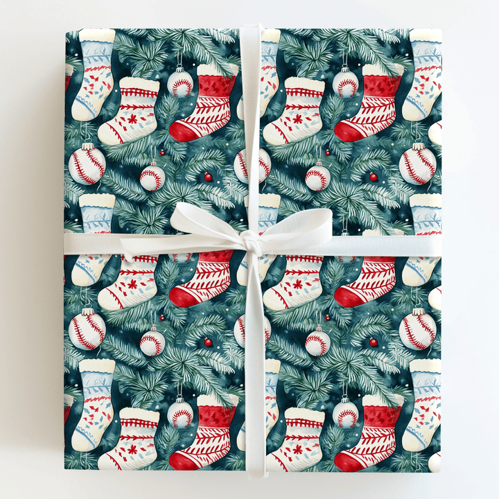 Stocking Homeruns - Wrapping Paper - Aspen & Arlo