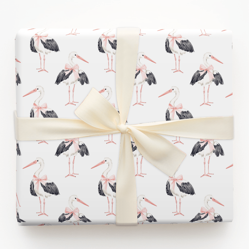 Stork Adorable - Wrapping Paper - Aspen & Arlo
