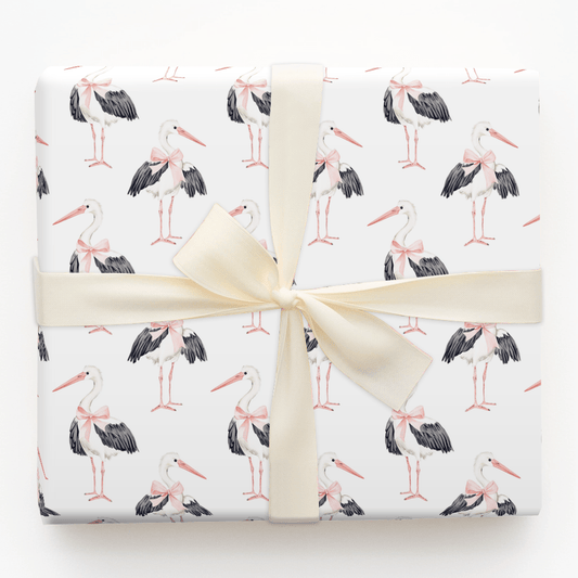 Stork Adorable - Wrapping Paper - Aspen & Arlo