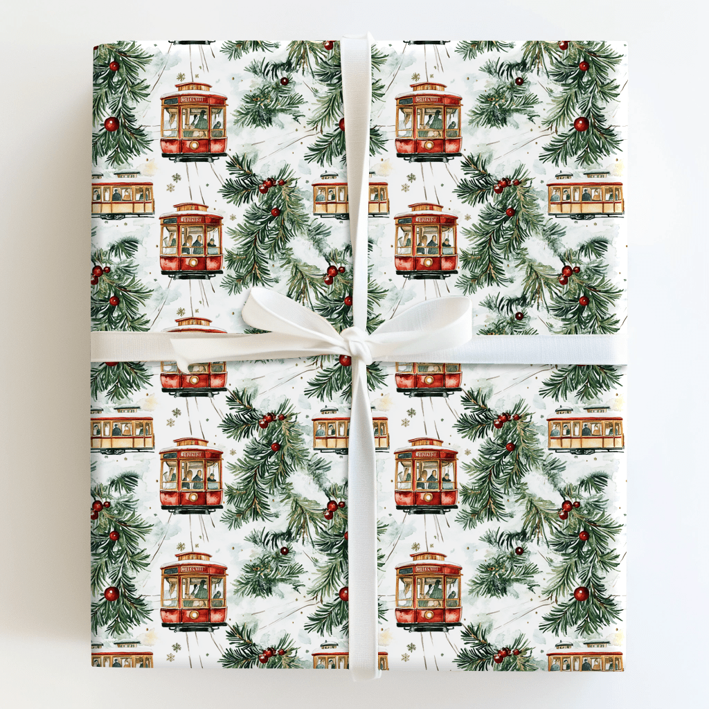 Street Car Festive - Wrapping Paper - Aspen & Arlo